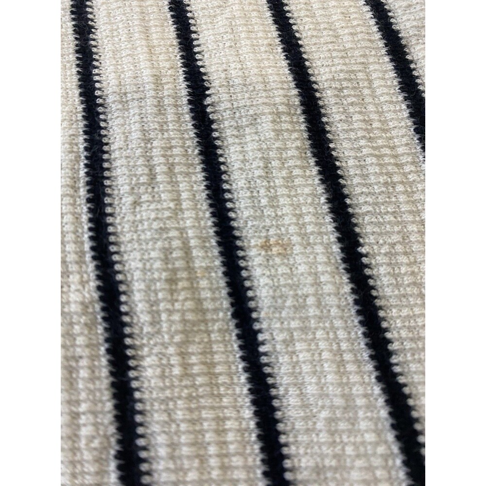 Chelsea & Violet Striped Jumpsuit Women XS Cream Black Tie Strap Wide Leg Romper - Picture 7 of 10
